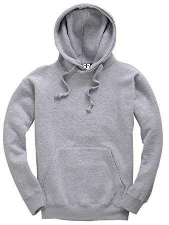D&H CLOTHING UK Premium Adult Unisex Premium XS-6XL Pullover Heavy Blended Hooded Fleece Jumper Work Wear Sweatshirt Hoodies Top Plain BNW Unisex Grey