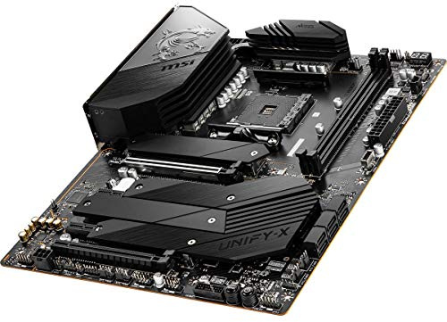 MSI MEG B550 Unify-X Carte mère de Jeu AMD AM4, DDR4, PCIe 4.0, SATA 6 Go/s, Dual M.2, USB 3.2 Gen 2, HDMI, Wi-FI 6 AX, ATX, AMD Ryzen 5000 Series Processeurs