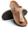Hitmars Sandale Femme Tong Bout Ouvert Confort Mules Été Plates Chaussure et Nu-Pieds Boucle Sabots Noir Marron Bleu Or Léopard Argent Transparent Sandales Taille 36-43 EU Kaki 37