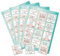 Logbuch-Verlag 48 Sprüche Sticker Liebe Worte für alle Anlässe 6 x 6 cm Geschenkaufkleber rosa weiß grün Geburtstag