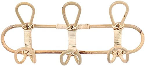 Liseng grands crochets muraux en rotin vêtements chapeau crochet suspendu Crochet porte-tissu organisateur cintres décor pour la décoration intérieure (40cm)