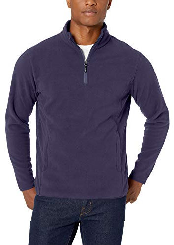 Amazon Essentials Giacca Invernale in Pile con Zip Corta Uomo, Blu Marino, S