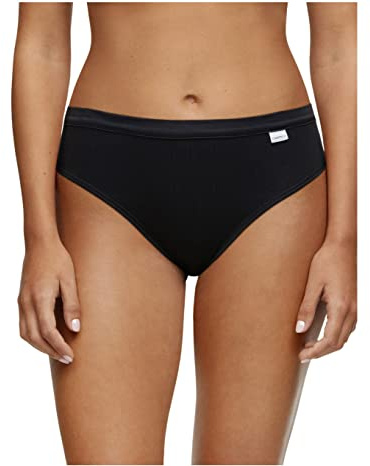 Chantelle Women's Cotton Comfort Hi Cut Brief, Black, S