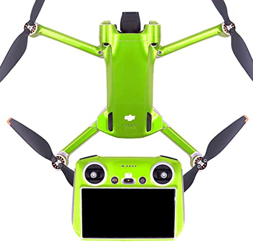 PALUMMA DJI Mini 3 Pro Aufkleber Decals Skin Set, PVC Drohnenfolie Wasserdichte Aufkleber für DJI Mini 3 Pro Drohne und Fernbedienung Anti-Scratch Skin Protection (Grün)