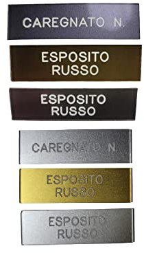 Plaque de boîte aux lettres 3 lignes plaque de 2,5 x 7 cm d'épaisseur 1 mm environ plastique arrière lumineux imprimable et 1 porte-clés GRA