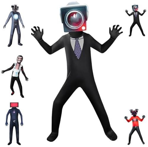 DONY Halloween Costume pour Enfant,Costume Déguisements pour Monstre Combinaison D'Halloween Cosplay VêTements de FêTe D'Anniversaire Carnaval École Mascarade de DéGuisement Garçon Fille