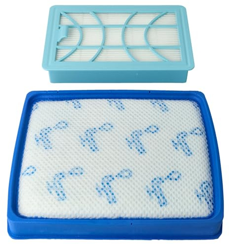 vhbw Filter-Set kompatibel mit Philips PowerPro Expert FC9747/09 | FC9747 Staubsauger - 2x Filter (Abluft-Filter, Ansaugfilter)