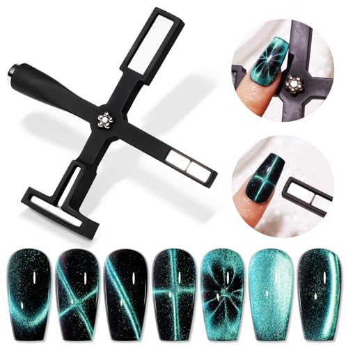 SUPWEE 5 in 1 Nail Magnet Tool Set Cat Eye Magnet für Nägel Multifunktions Nagel Magnetstifte mit Silikon Schutzhülle 3D Nail Art Magnet Stick für Nail Art DIY-Zubehör