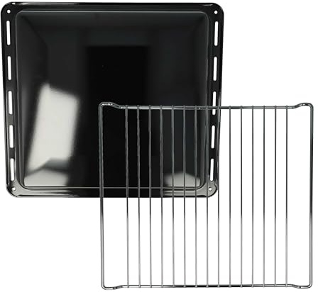 vhbw 1x Backblech, 1x Gitterrost (2-tlg. Set) kompatibel mit Progress PHN1320S, PHN1320W, PHN1320X, PHN1310X Backöfen - 42,2 x 37 x 4 cm
