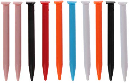 Diarypiece 10er Set Stylus Stifte Für 2DS XL/LL Konsole, ABS Kunststoff, Passend Zum Offiziellen 2DS Stylus Stift, Mit Haltergehäuse, Mehrfarbig