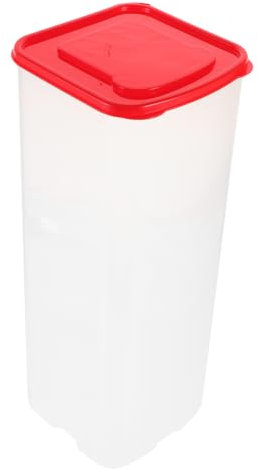 AUTSUPPL Bread Storage Box Plastic Bread Container with Airtight Lid, Red Bread Dispenser Bread Boxes for Kitchen Counter Airtight Kitchen Storage Fridge Food Container Bread Keeper