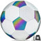 CROSSWAY Leuchtender Fußball Holografischer Reflexionseffekt - Größe 5 PU Leder Strapazierfähig für Indoor und Outdoor Jugend und Erwachsene inklusive Luftpumpe