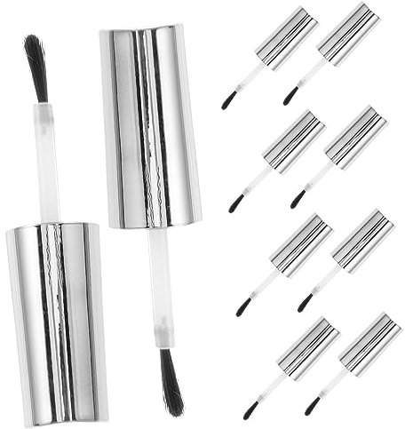 Healvian 10pcs Nail Gel Bottles Caps Replacement Brush for Nail Polish Gel Brushes for Art