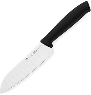 GROSSMAN® 081AP - Applicant | Santoku Messer 24,0 cm | Ultrascharfer Küchenmesser | Edelstahl Klinge 12,7 cm | mit Ergonomischen Griff 11,3 cm (49 Gramm)