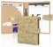 Schreibmappe A5 Klemmbrettmappe, Leder Konferenzmappe DIN-A5 mit Magnetverschluss, Schreibbrett Klemmbrett inklusive A5 Notizblock und Stift