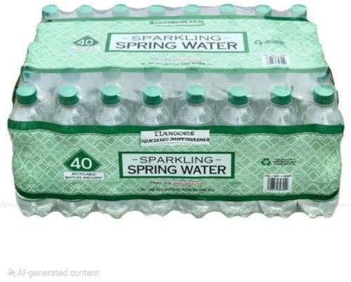Kirkkland Signature Sparking Spring Water Screw Cap Lid Bottles Pack of 40x500ml