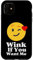 Hülle für iPhone 11 Flirtendes und lustiges weißes Textdesign mit Zwinkerndem Lächeln „If You Want Me“