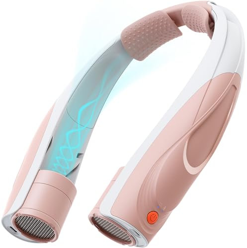 Tomatofrydan Nackenventilator, 6000 mAh Tragbarer Persönlicher Lüfter,6 Geschwindigkeiten,Ventilator Hals Tragbare mit 360°Cooling Luftstrom Hände frei Persönlicher USB Ventilator (Rosa)
