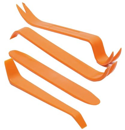 4 herramientas de extracción de molduras de automóvil, herramienta de extracción de plástico ABS para automóvil, herramientas de corte naranja automotriz, herramienta de extracción de molduras de