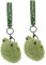 LIFKOME 2 Pièces Porte-clés Porte-Monnaie Petit Grenouille Peluche Pochette Rangement Pochette de Rangement Present Beaux Sacs à Monnaie de Rangement pour pièces de Monnaie Coton PP Green