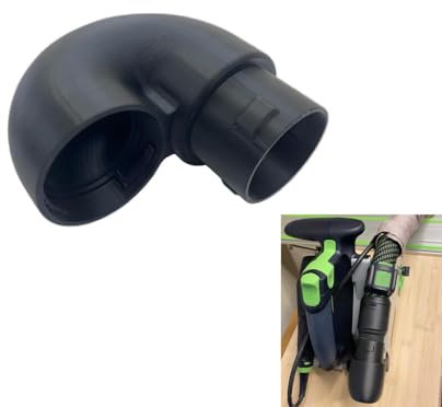 3D Printing Upgraded Track Saw Hose Elbow Connector（180 Degree）-to 36mm,27mm Hose -Compatible with Festool TrackSaw TS55,TSC55,TS60