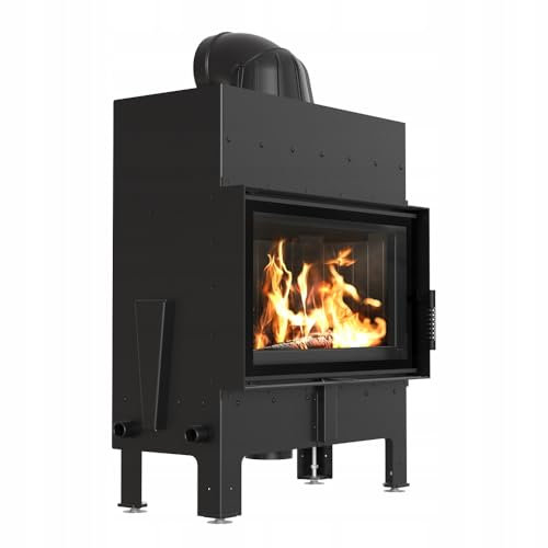 KRATKI Kamin aus Stahl 10 kw Floki M fi 200 Schwarz Kamineinsatz BImSchV Stufe 2 Ecodesign