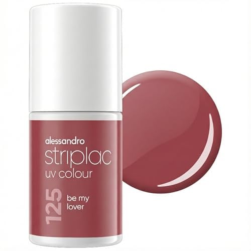 alessandro Striplac Peel-Off UV Gel Nagellack, Be My Lover, 6,5ml | Hochpigmentierter UV Gel Nagellack, bis zu 15 Tage Halt, kratzfest, acetonfrei & abziehbar, HEMA-frei & vegan