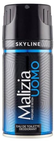 Malizia Uomo Parfum d'Intesa Deodorant Spray 150 ml – Eau de Toilette für Herren, intensiver und langanhaltender Duft, Frische für den ganzen Tag (Skyline 1 Einheit)