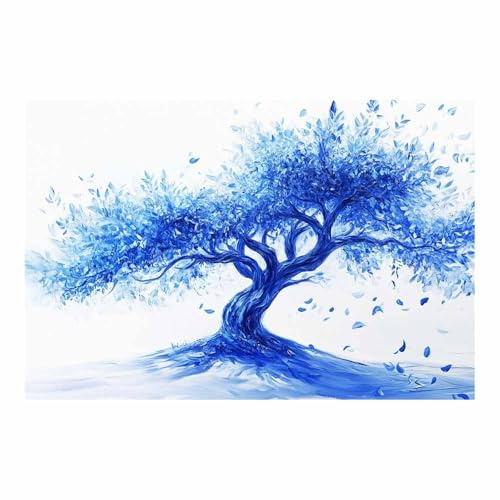DunPei Tenture Murale Arbre de la Vie Bel arbre Décoration d'intérieur moderne Peinture salon(Multicolore)-30x45cm Sans cadre