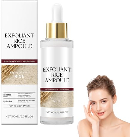 Reis Inhaltsstoffe Gesicht Feuchtigkeitswasser 100ml, Reis-Peeling Für Das Gesicht, Rice Milky Toner Porenverfeinernd, Nährend,Improve Acne, Weiße Gesichtshaut, Facial cleanser