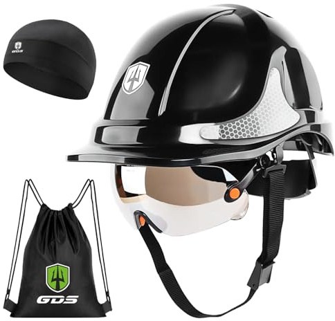 GREEN DEVIL 2910VR Schutzhelm EN397 Arbeitshelm Sicherheitshelm Baustelle Industrie Belüftung Ratscheneinstellung Bequem ABS-Material Sweatband