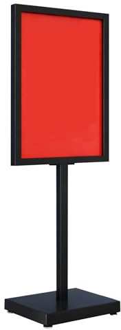 JFBLSD Support pour Pancarte Publicitaire sur Pied Grand Format, Métal Lourd Résistant aux Intempéries pour Publicité Extérieure, Événements en Magasin et Mariages(Black,50*70cm)