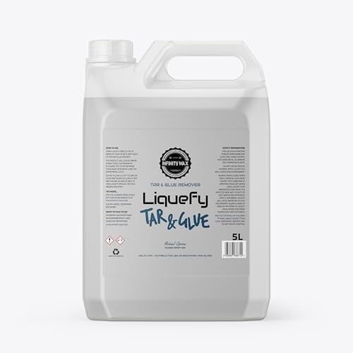 Infinity Wax Liquefy Tar & Glue Remover 5L Heavy-Duty Solvent-Based Tar & Adhesive Remover for Cars – Fast Acting, Paint & Glass Safe