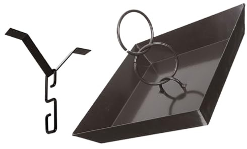 Hemobllo Metall Regenkette mit Auffangbecken und Montagehaken Dekorative Regenrinne für Garten und Dach Wetterfeste Dachrinnenkette zum Ableiten von Regenwasser Langlebige Outdoor Deko