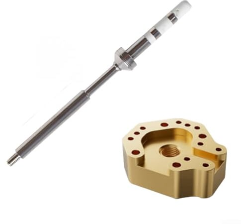 Punta esagonale per saldatore a stella per riparazione joystick compatibile con Xbox per PS4 per PS5 Switch Pro Controller TS100 Station Gold Metal 104 mm Strumento di precisione