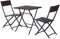 Outsunny Ensemble Meubles de Jardin Design Table carré et chaises Pliables résine tressée Imitation rotin Marron