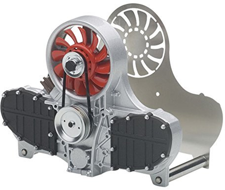 Roter luftgekühlter Motor-Briefhalter.