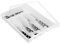 Zilpoo Flatware Plastic Tray with Lid, Kitchen Cutlery and Utensil Drawer Organiser, Silverware Storage Container with Cover, White