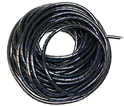 Cable Wire Tidy Wrap PC Home Cinema TV Management Organizing Banding 10m (6mm, Black)