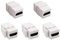 AAOTOKK 4K HDMI Acoplador Keystone, Chapado en Oro HDMI Keystone Hembra a Hembra Jack Insert 3D 4K Audio Video Acoplador para Placa de Pared(Blanco/5 Unidades)