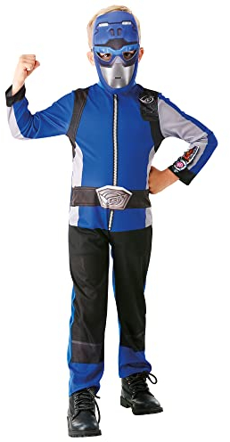 Rubies Offizielles Power Rangers Beast Morphers Kostüm – Blauer Ranger, klassisches Kinderkostüm, Größe M, 5–6 Jahre