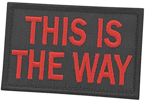 This Is The Way 2x3,25 Schwarz und Rot Morale Taktischer Militär Klettverschluss Patch