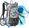 Trinkrucksack mit 3L Wasserblase für Männer & Frauen, Wandern Daypack mit Wärmedämmung | Laufen, Radfahren, Camping, Skifahren, Outdoor-Aktivitäten (Blatt)