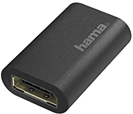 Hama DisplayPort Adapter Ultra HD 4K 60 Hz (2X DisplayPort Buchse, Adapter zum Verbinden von Zwei Display Port Kabeln als Verlängerung, zwischen PC, Laptop, Monitor, TV, Beamer, ideal fürs Gaming)