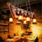 A.1.Coo Retro Lampe Deckenlampeled Rustikal Loft Hängeleuchte Holz Hängelampe Metall Höhenverstellbar Pendelleuchte Für Küche Esszimmer Bar Restaurant Wohnzimmer Café Lichter
