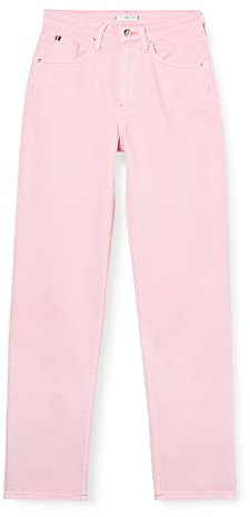 Tommy Hilfiger New Classic Straight HW CW Jeans, Pastel Pink, 36W / 30L Donna
