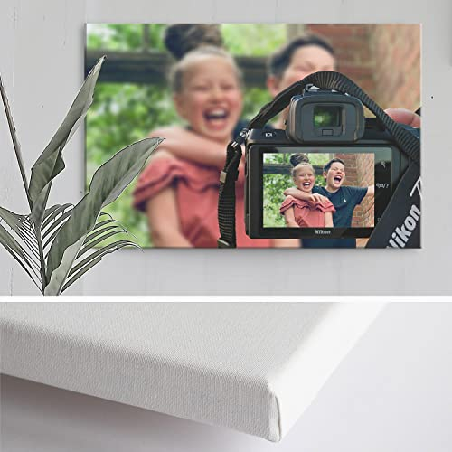 BilderKing Ihr Foto auf Leinwand drucken lassen, 90x60cm groß, SOFORT ONLINE Upload & Vorschau. Als Hochformat oder Querformat Leinwandbild. Fertig aufgespannt auf Holzkeilrahmen mit Befestigung