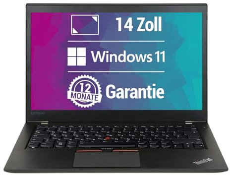 Lenovo ThinkPad T470s 14 Zoll Full HD Laptop Intel Core i5-6300U@ bis zu 3 GHz 8 GB 256 GB SSD mit Windows 11 Pro & GRATIS Antiviren-Software inkl. 12 Monate Garantie (Generalüberholt)