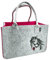 camolo Filztasche Horse Große Einkaufstasche 40x27x27cm Aufbewahrungstasche Kaminholztasche Filz Tasche Shopping-Bag Mit Tragegriff (HORSE Pink)