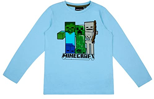 Minecraft Langarmshirt Jungen in verschiedenen Designs Creeper Shirt